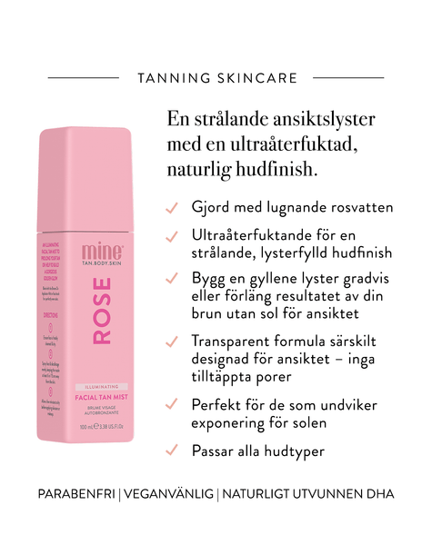 Rose Illuminating Brun utan sol-mist för ansiktet