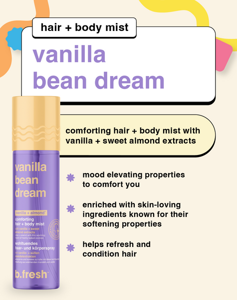 vanilla bean dream lugnande hår- och kroppsmist