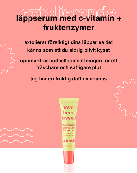 never been kissed exfolierande läppserum
