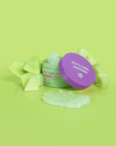 don't hate, exfoliate kroppsskrubb